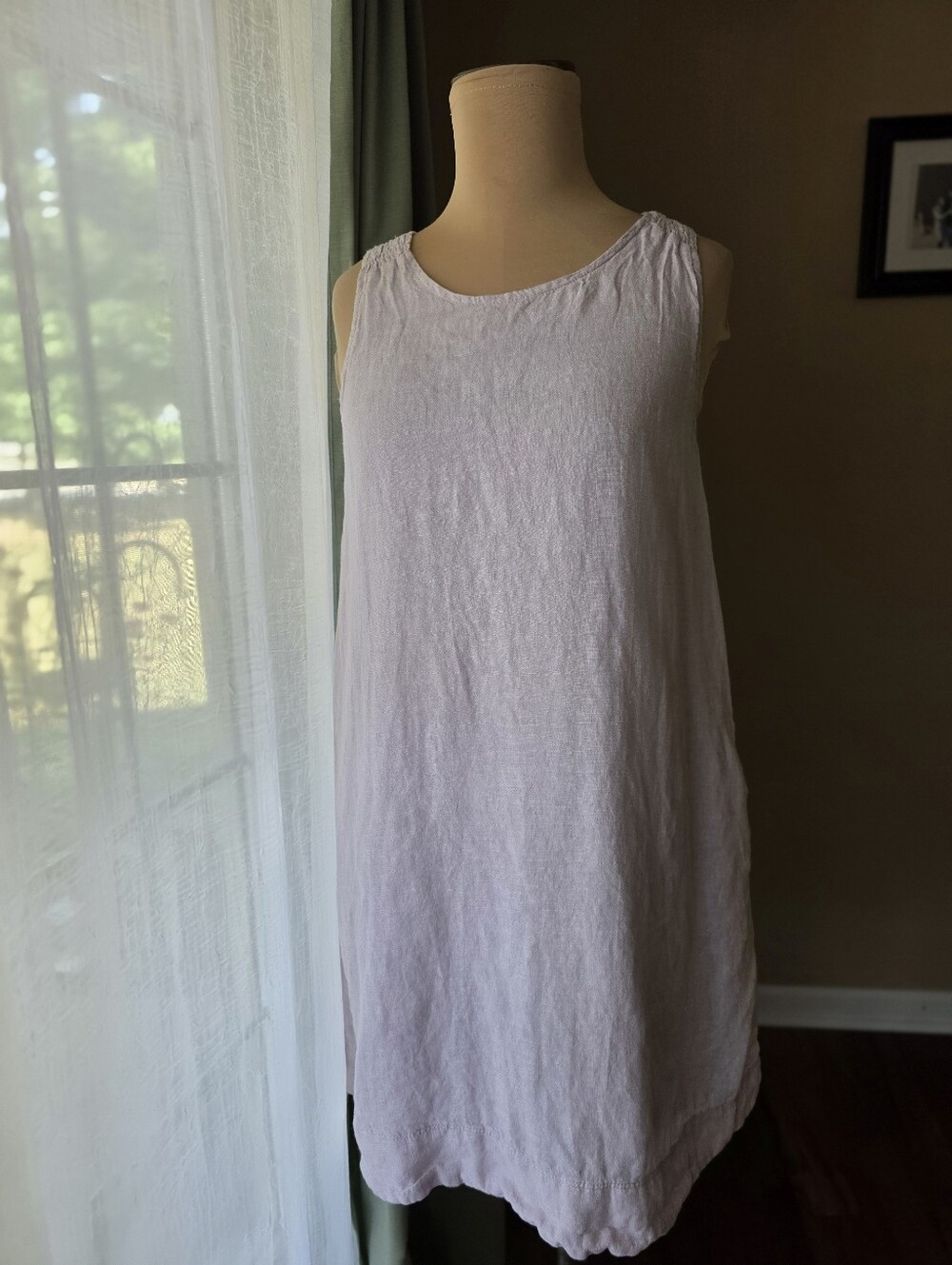 Nicole Miller Linen Sleeveless Shift‎ Dress Soft Lavender Purple Pastel Small S